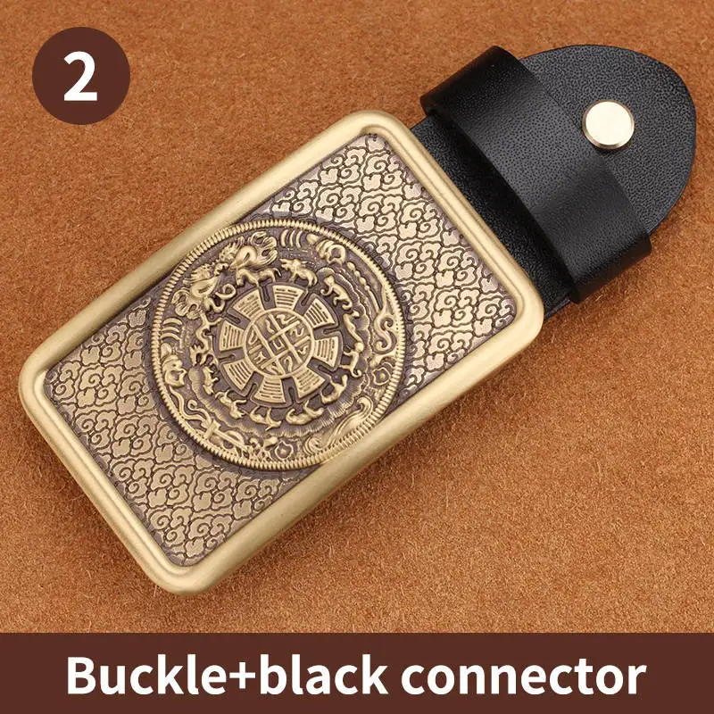 Мужской ковбойский ремень с пряжкой из твердой меди и латуни не вызывает