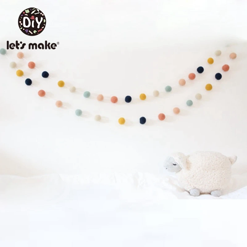 50 шт. шарик из шерстяного войлока белого и синего цвета серый Детские Декор