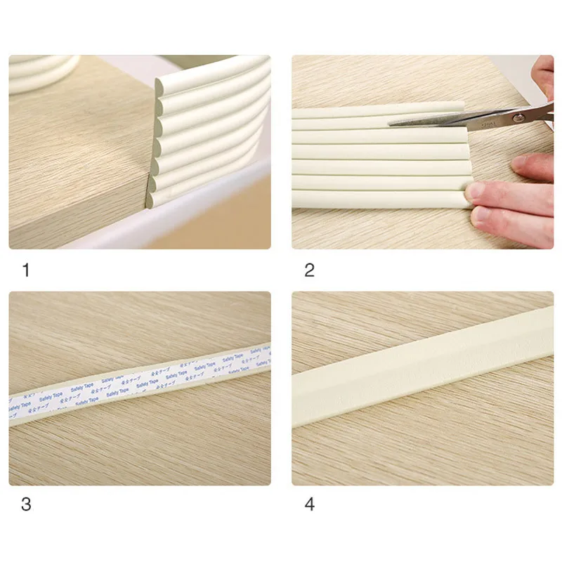 

2m Baby Safety Bumper Strip Children Table Corner Protector Guard Desk Edge Cushion Strips 2019 New Design