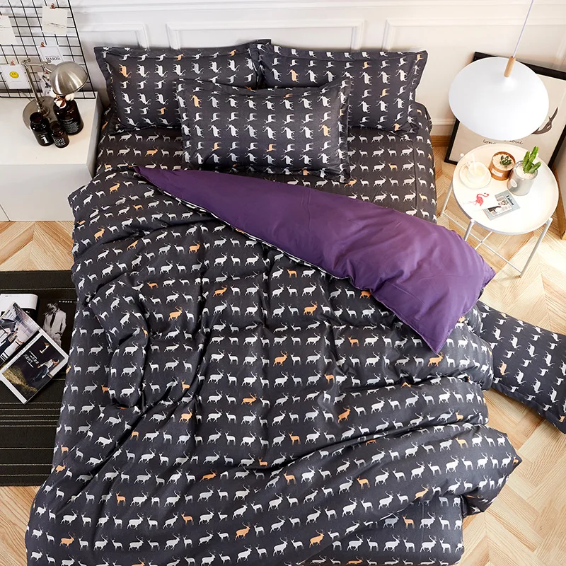 

Home Textile New Pastoral Bedding Set Modern Bed Linens Autumn Bedclothes 3 or 4pcs/set Kid Set