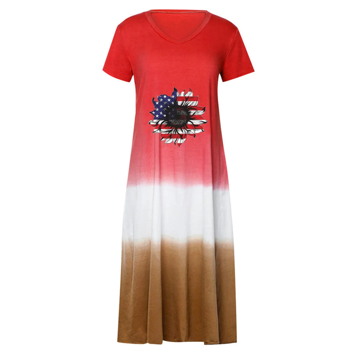 

2021 Women's new summer long dress plus size casual sexy sleeveless short sleeve Loose party V-neck dress Beach dress dresses