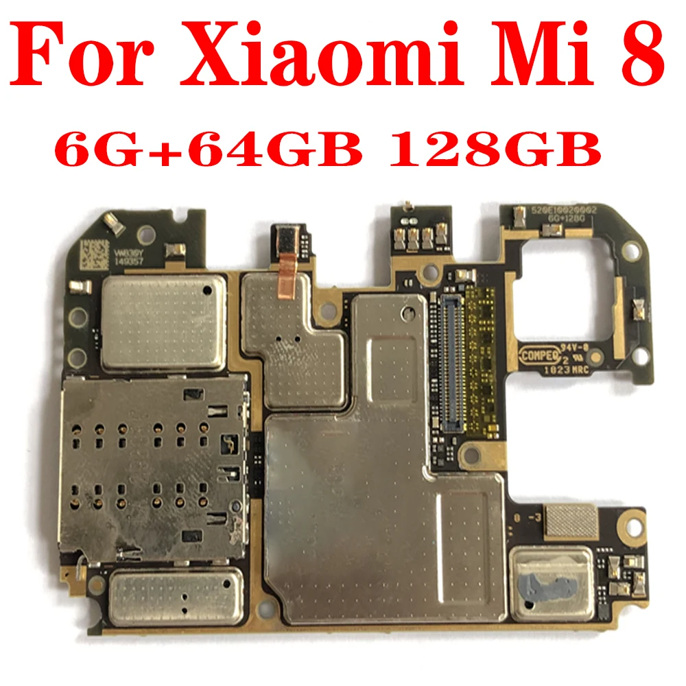 Замена материнской платы для Xiaomi 8 Mi MI8 материнская плата с чипами логическая ОС