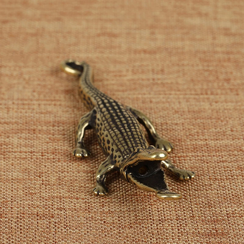 Медные фигурки под крокодила миниатюрные украшения для дома и стола брелки