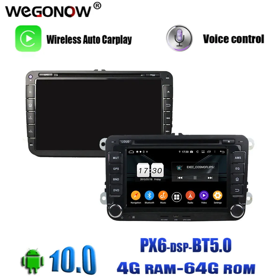 DSP IPS Android 10 0 4 Гб 64 8 ядер автомобильный DVD плеер GPS Google navi карта радио wifi BT 5 для VW PASSAT