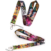 lx861 cute monster lanyard phone cord for keys keychain usb id card badge holder keychain neck straps diy hang rope best gifts