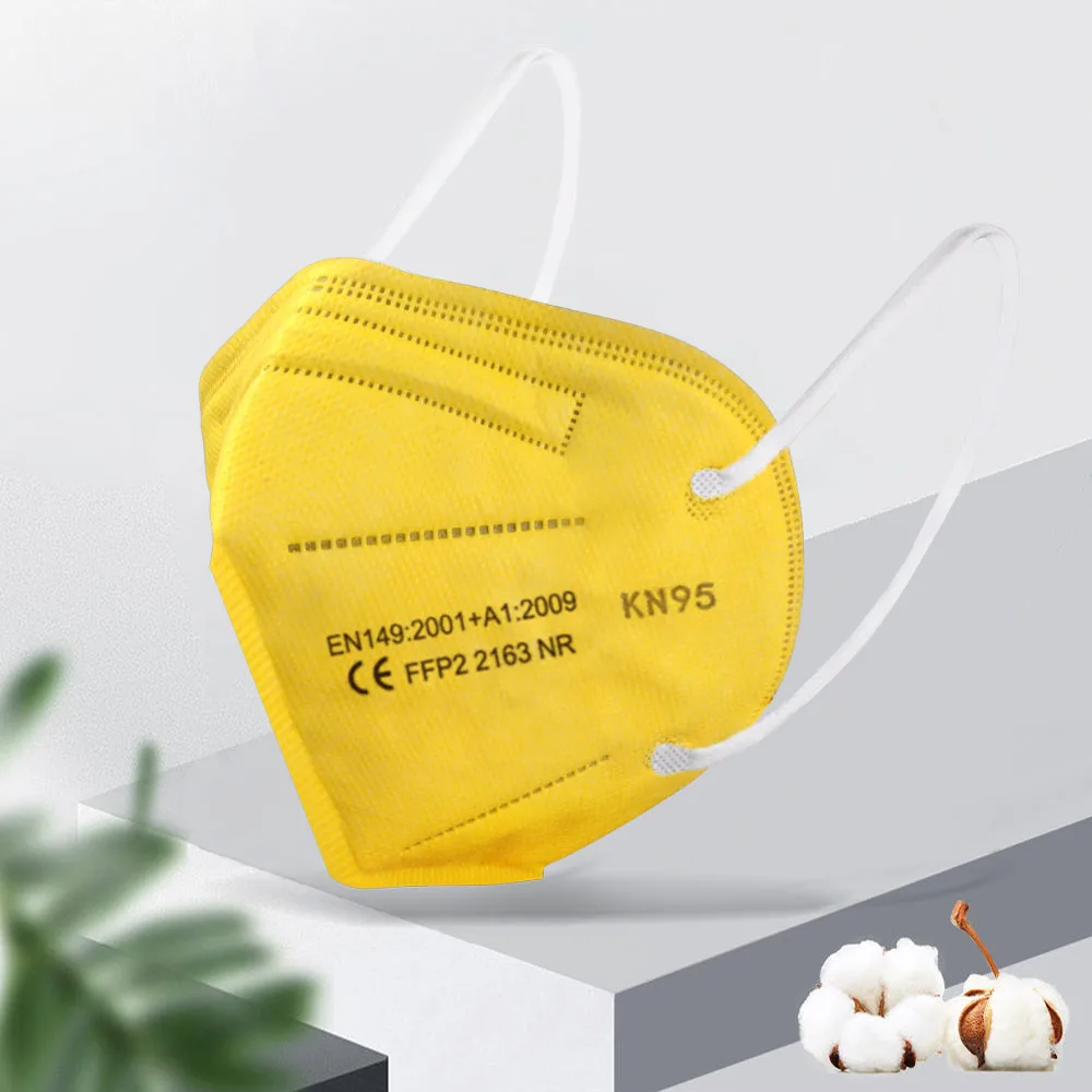 

100 Pieces ffp2 Ce kn95 Masks Respiratory Face Mask 5 Layers Masks Spot Colour Masque ffp2 Mascarillas Black Mask for Men Women
