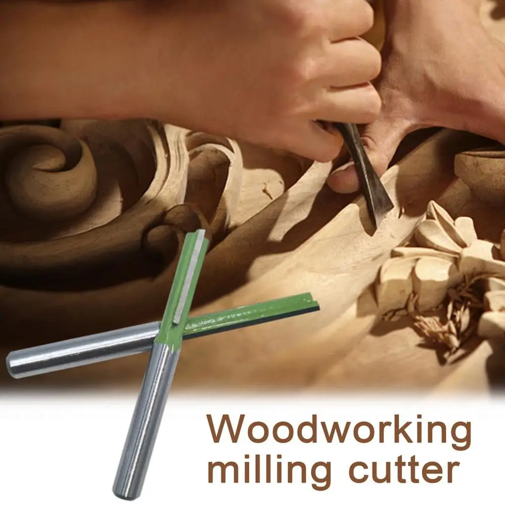 

7pcs/set Shank Single Double Flute Straight Bit Milling Cutter For Wood Tungsten Carbide Router Bit Woodwork Tool