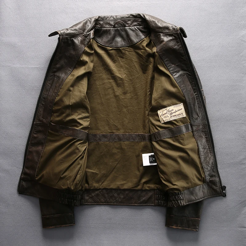 Зимняя мужская куртка из натуральной кожи универсальный костюм для полетов с