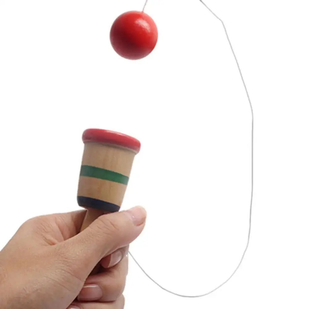 

Japanese Traditional Wooden Kendama Ball Game Balance Skill Educational Toy
