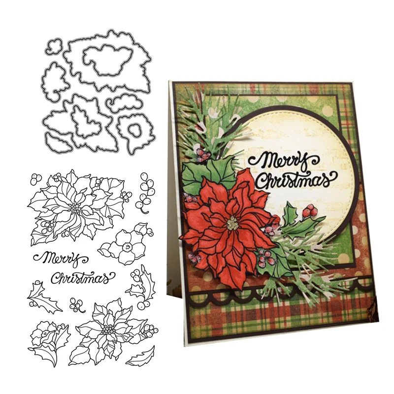 CH Merry Christmas металлические Вырубные штампы и DIY Скрапбукинг карты трафарет бумага