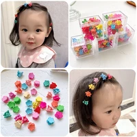 35pcsset children cute colors cartoon flower crown star small hair claws baby girls lovely claw clips kids hair accessories