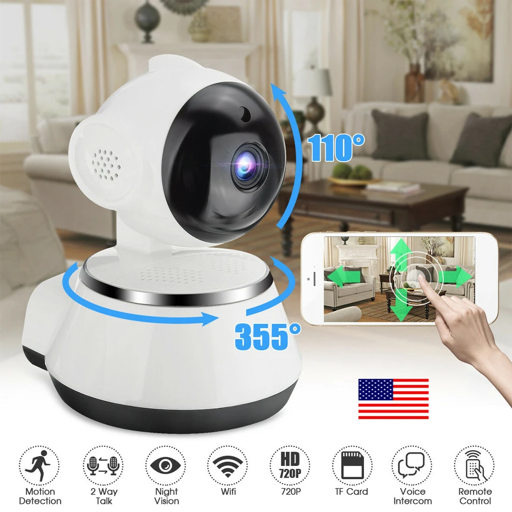 V380 1080/720P HD Беспроводная умная видеокамера с wi-fi домашняя ИК Веб-камера ночного видения HD Беспроводная IP камера
