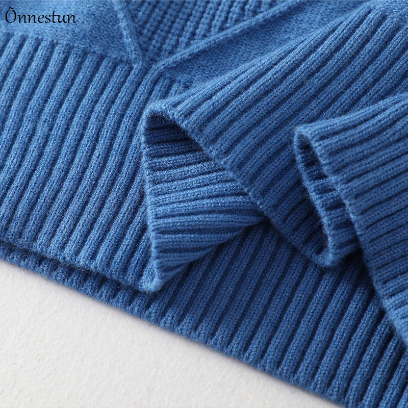 

Solid Sweater Woman New Winter Thick Causal Knitwear Pullovers Women Clothes Turtleneck Argyle Jumper Sweater For Woman