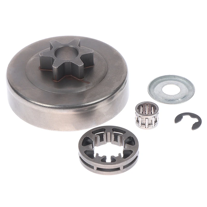 

Five Piece Set 3/8 Pitch 6T Clutch Drum Sprocket Washer E-Clip Kit For Chainsaw