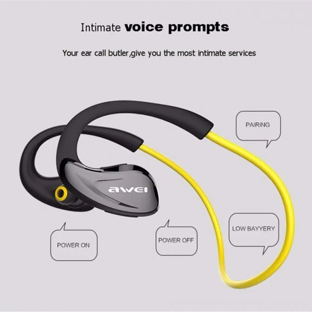 Спортивные Наушники Awei A880BL Bluetooth-наушники-вкладыши из АБС-пластика Bluetooth-наушники