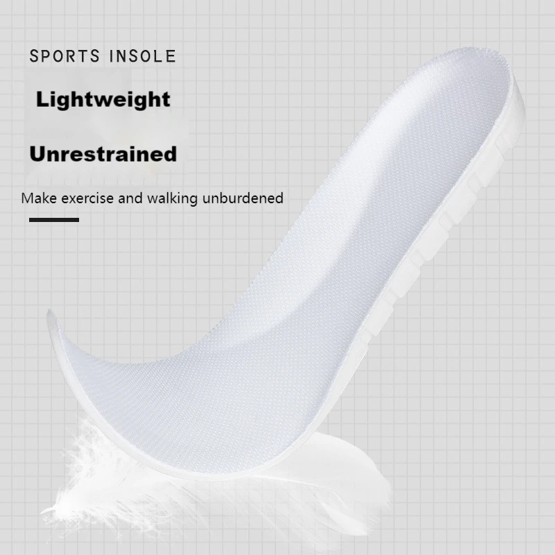 New Memory Foam Sport Insoles For Shoes Sole Cushion Running Insoles For Feet Man Women Orthopedic Insole EVA Soft Shoes Pad