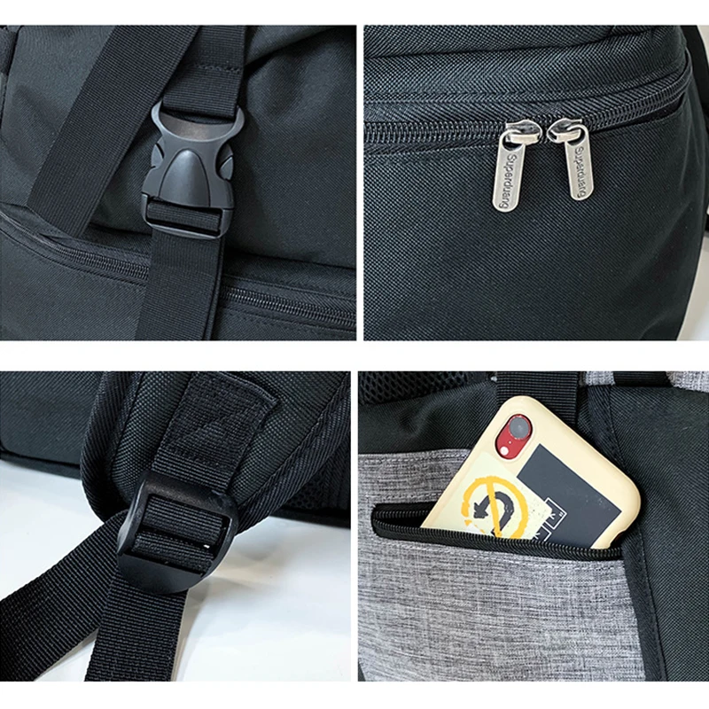 Rolltop Sport Training Bag Basketball Athletic Bag Multifunctional Gym Fitness Backpack Femme Men Sneaker Travel Bag Sportsbag