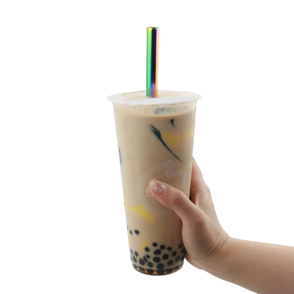 

Herbruikbare Rietje 18/10 Roestvrij Staal Stro Set Hoge Kwaliteit Metalen Kleurrijke Stro Met Cleaner Borstel Bar Party