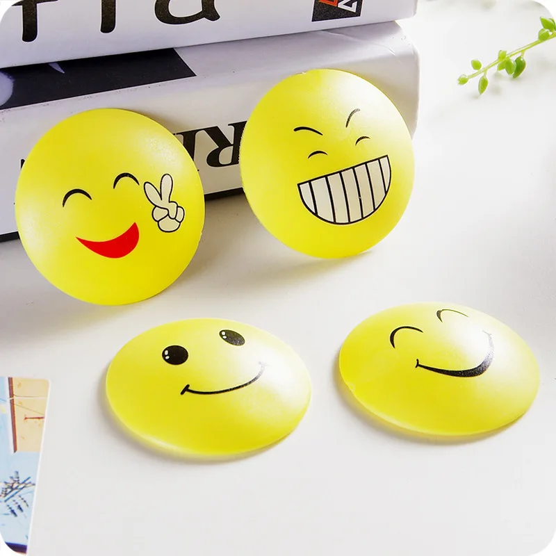 Симпатичные резиновые ручки Smiley защитные ударные рельсы коврик бесшумный задний