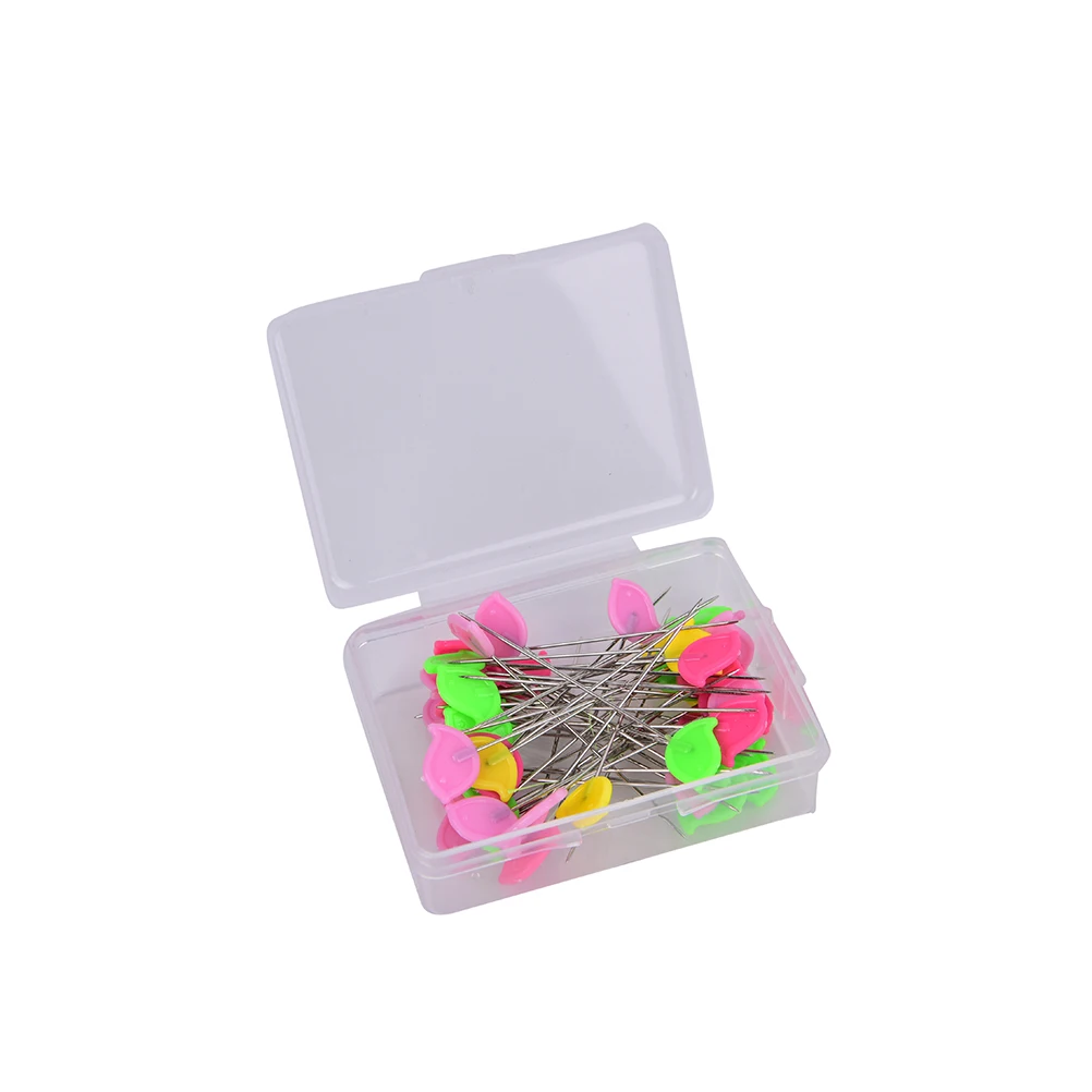 

50Pcs/box DIY Bird Tulip Sewing Multi-color Patchwork Pins Flower Button Head Pins Box Home Decoration Crafts Pins Arts Tool