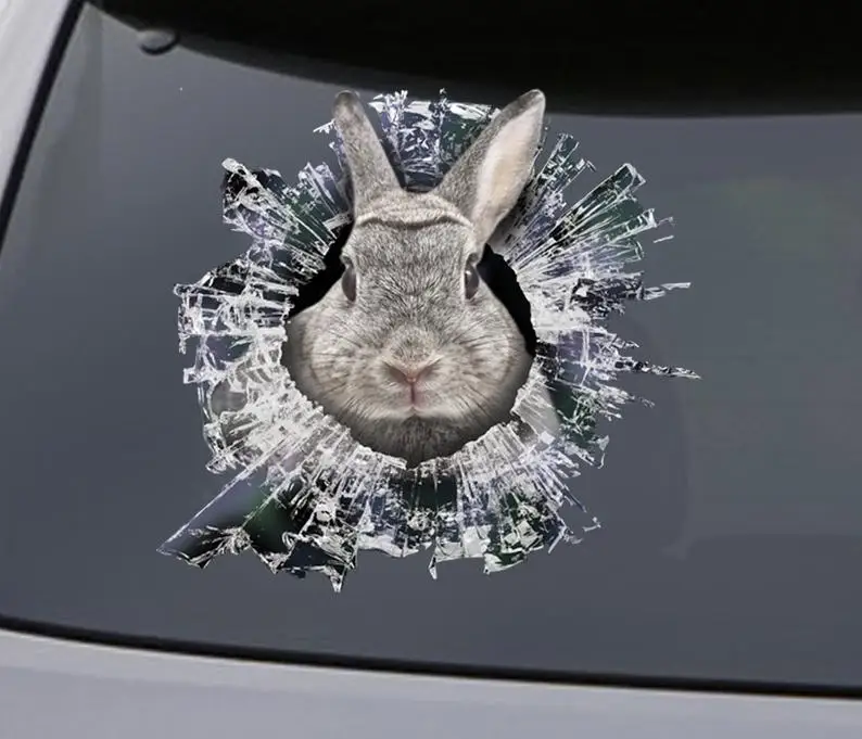 

STICKER, Rabbit , car sticker, Rabbit car decal