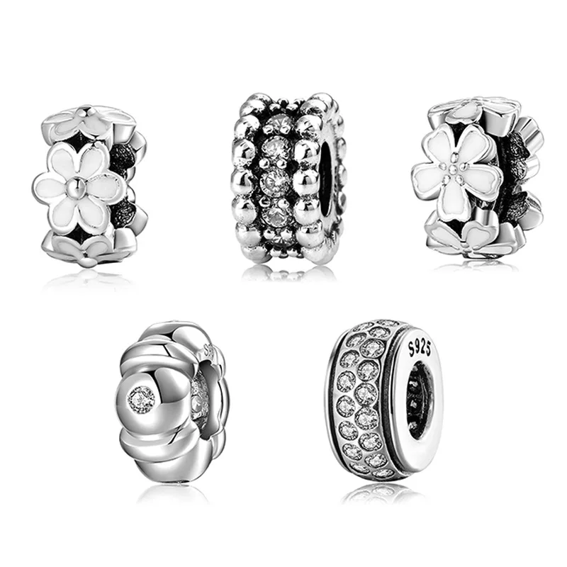 

S925 silver beads DIY accessories Beaded silver jewelry