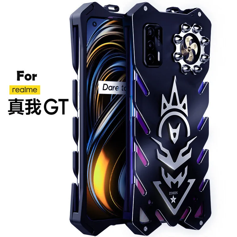 

Heavy Duty Full Protection Phone Case For OPPO Realme GT Case Luxury Aluminum Metal Armor Case For OPPO Realme GT Cover Funda