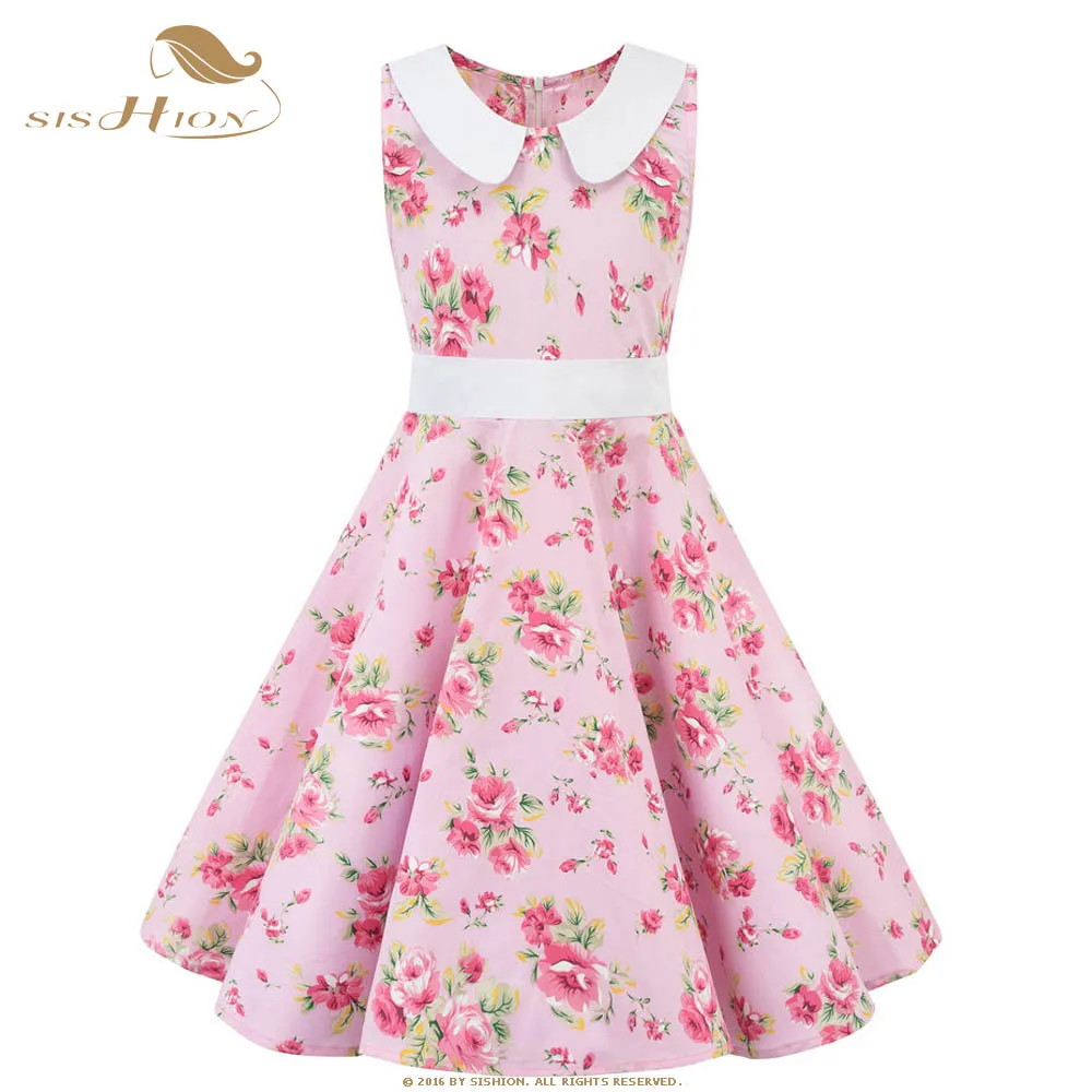 Детское Хлопковое платье в горошек с цветочным принтом | Женская одежда