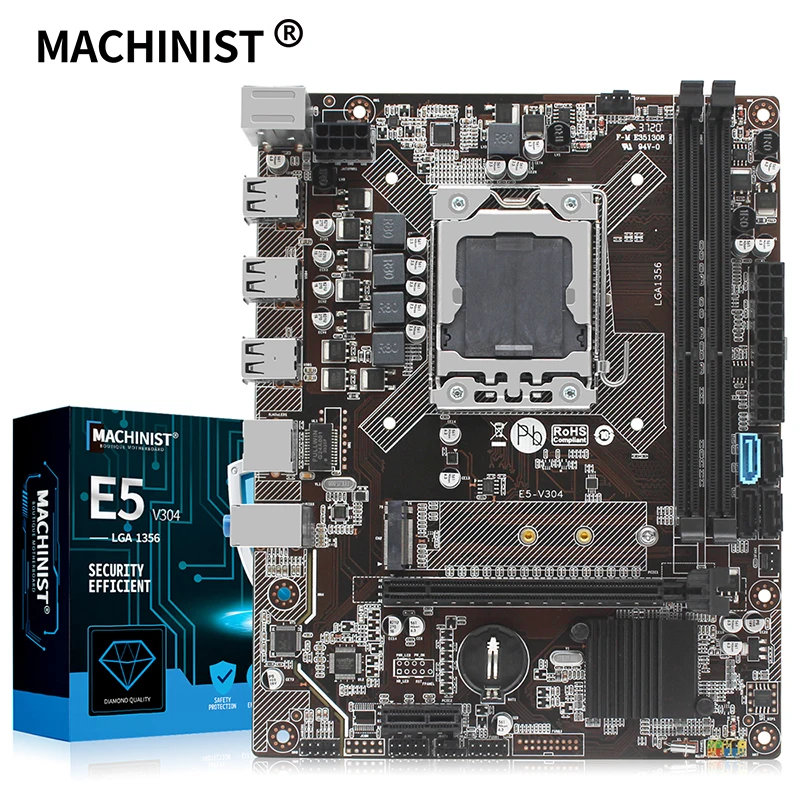 Usinista Desktop Placa-mãe Lga 1356 Suporte Intel Xeon Processador Série Ddr3 Reg Ecc Ram Memória V304 Mainboard e5 X79