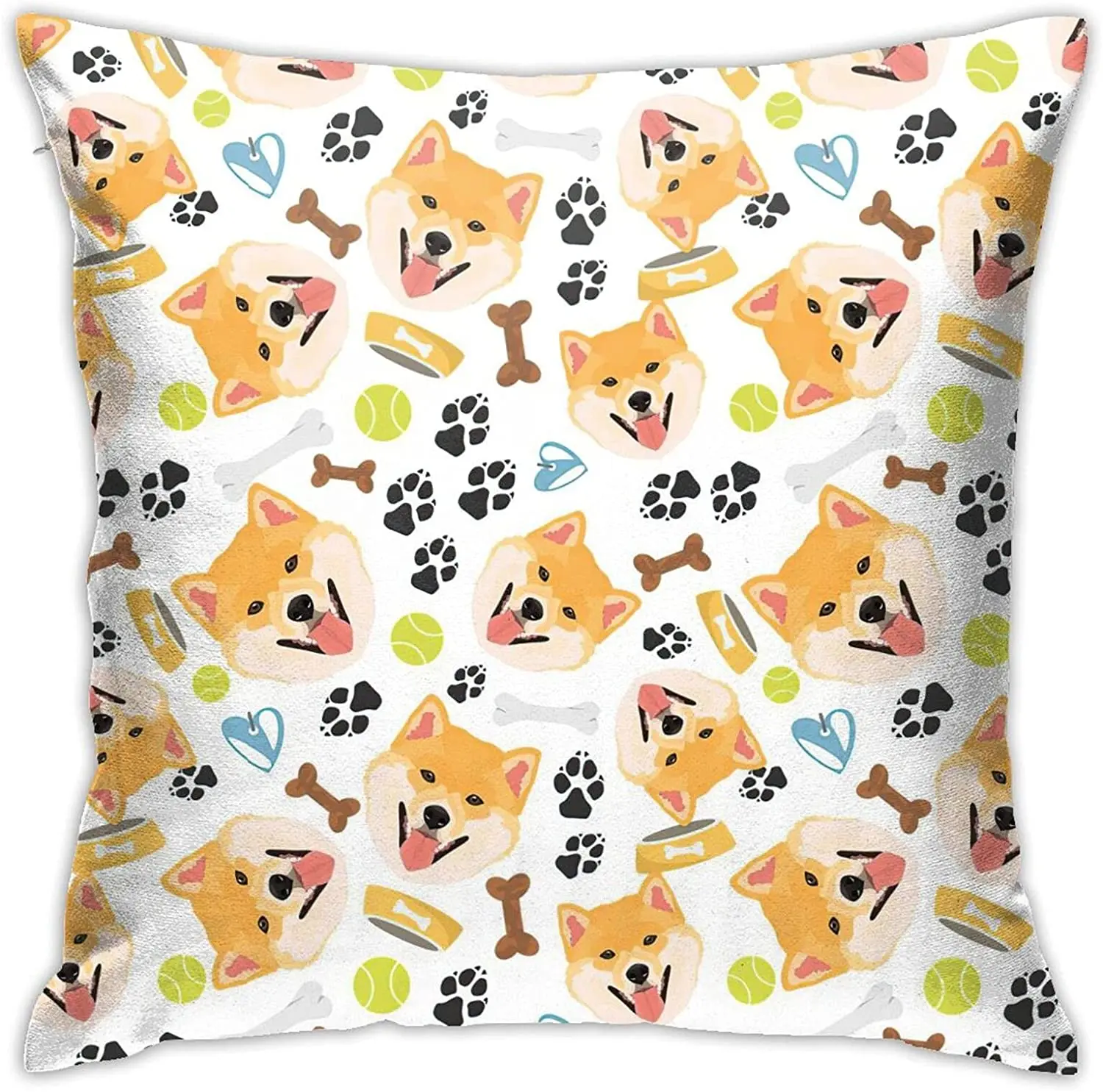 

WAZHIJIA Shiba Inu Pillow Case Dog Animal Pillowcase Decorative Throw Cushion Cover Square Pillow Covers for Car Sofa Home Decor