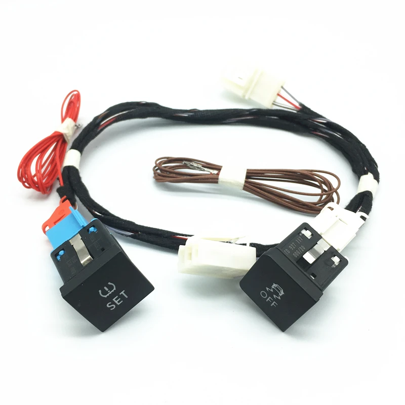 

car TPMS tire pressure monitoring system Switch&ESP OFF ASR Anti Skid Switch Button&Wire Cable For VW Golf 6 Jetta 5 MK5 6 MK6