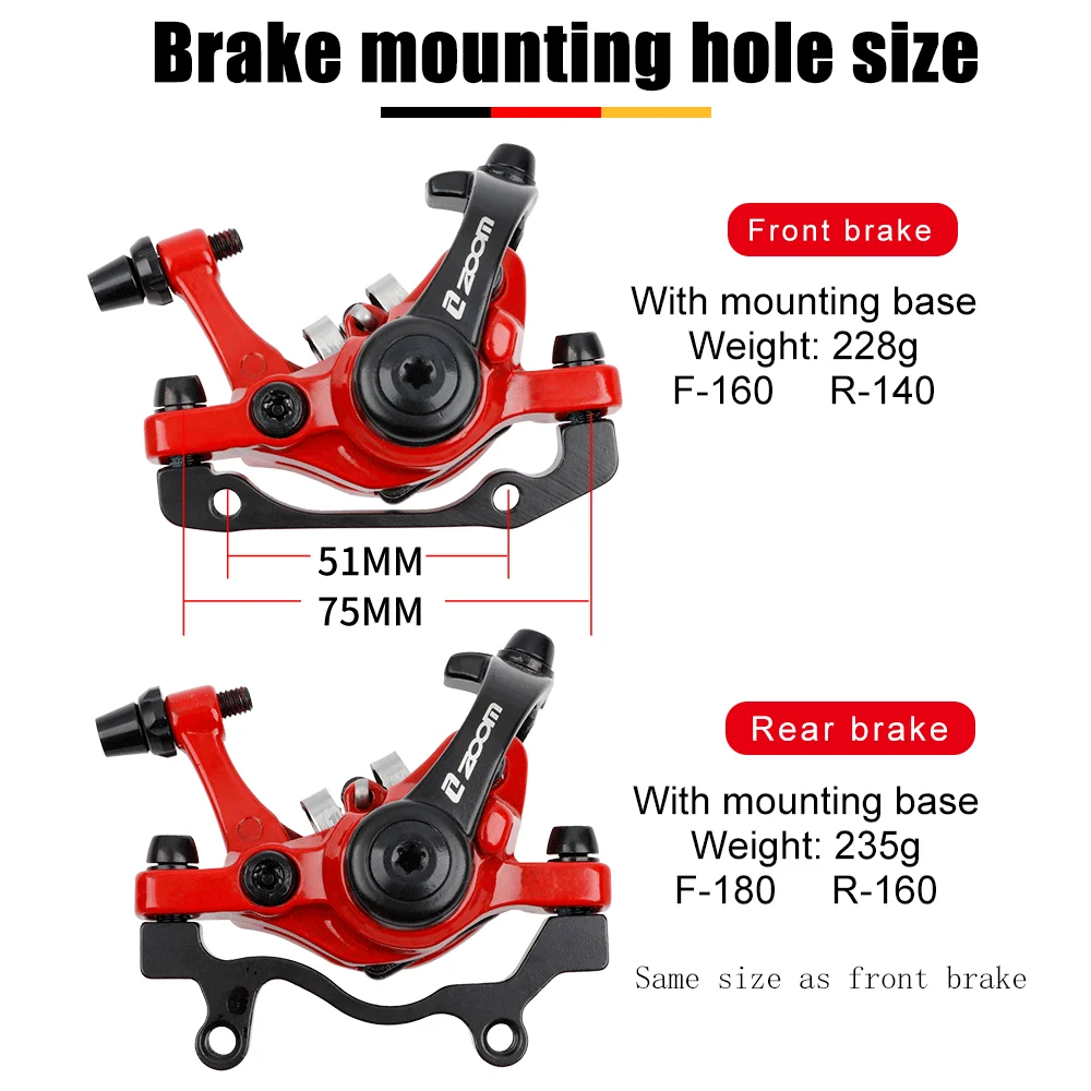 Дорожный дисковый тормозной суппорт двухсторонний тормоз AB колонна общий 75 мм 51