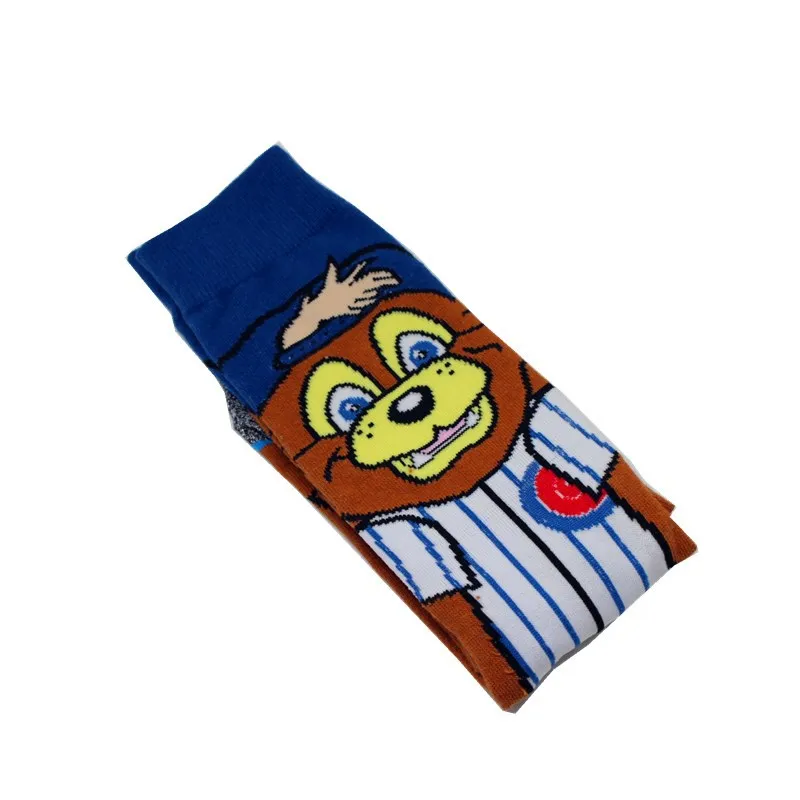 Cartoon pattern print socks cute fun men cotton lovers sock soft comfort breathable autumn winter sporting casual anime harajuku