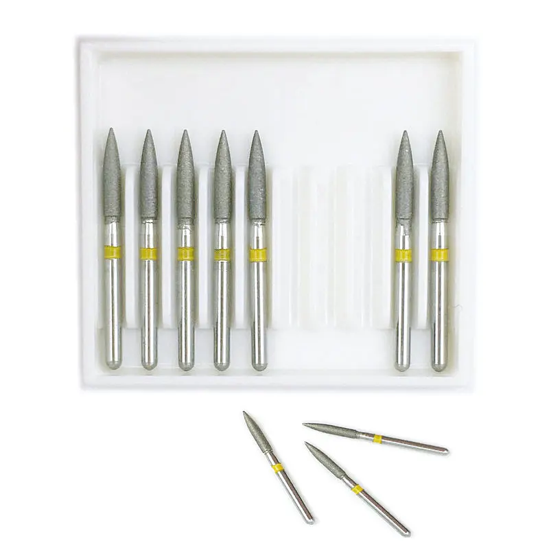 10 шт. алмазные Буры для полировки зубов высокоскоростной наконечник FG 1 6