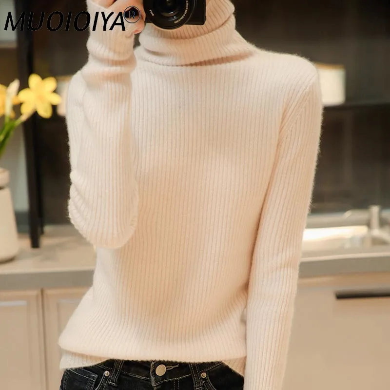 

Женские джемперы, зимние теплые мягкие свитера, вязаные пуловеры из 2022 мериносовой шерсти, женская трикотажная одежда с длинным рукавом 6 цв...