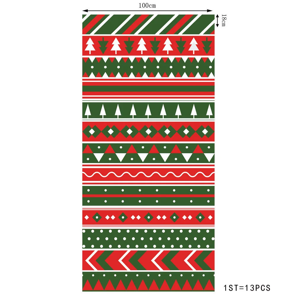 6 шт./13 шт. Рождественский Декор виниловые Стикеры для лестницы DIY X mas наклейки
