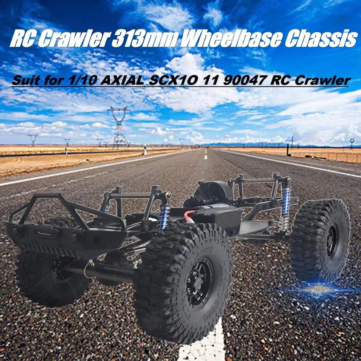 

313mm 12.3inch Wheelbase Assembled Frame Chassis for 1/10 RC Crawler Car SCX10 SCX10 II 90046 90047