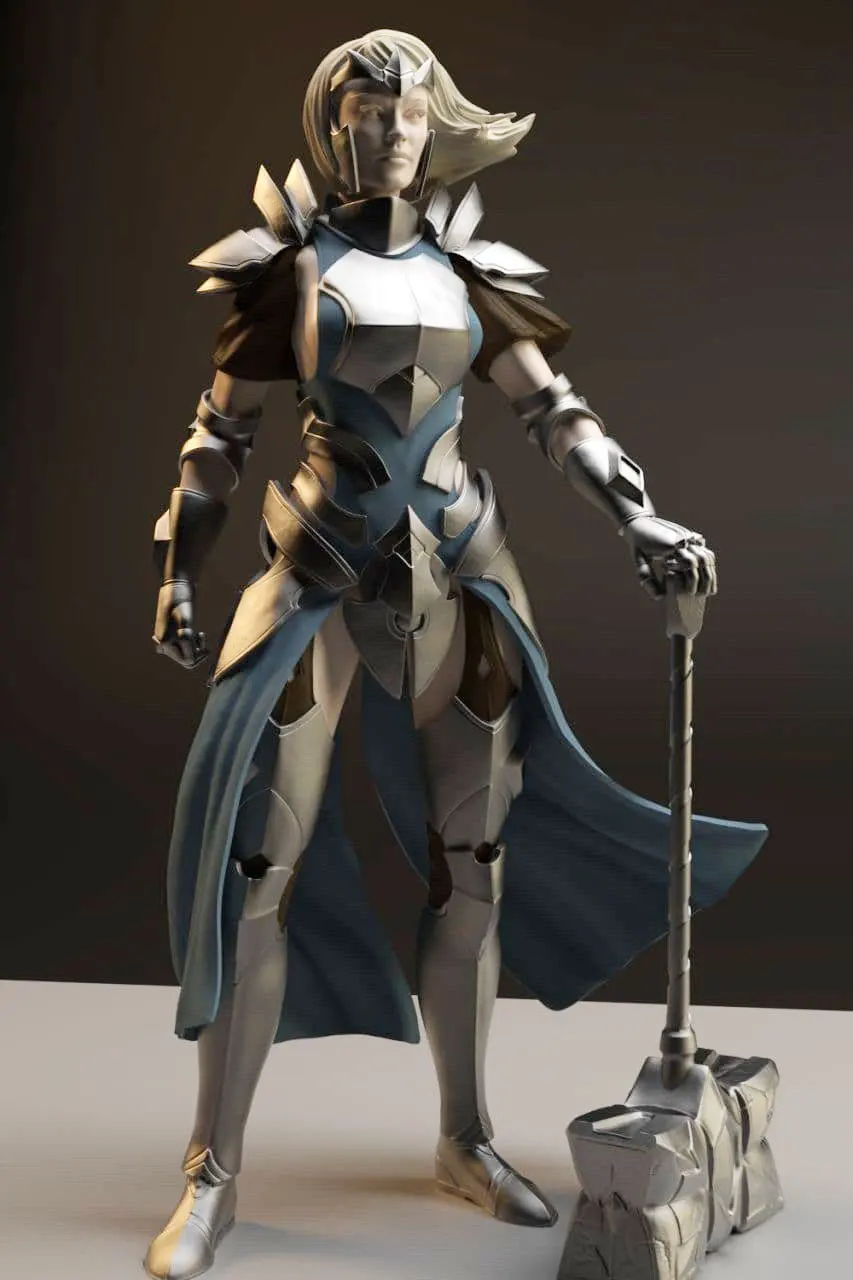 

1/24 75mm 1/18 100mm Resin Model Figure Female Warrior Unpainted No Color RW-340