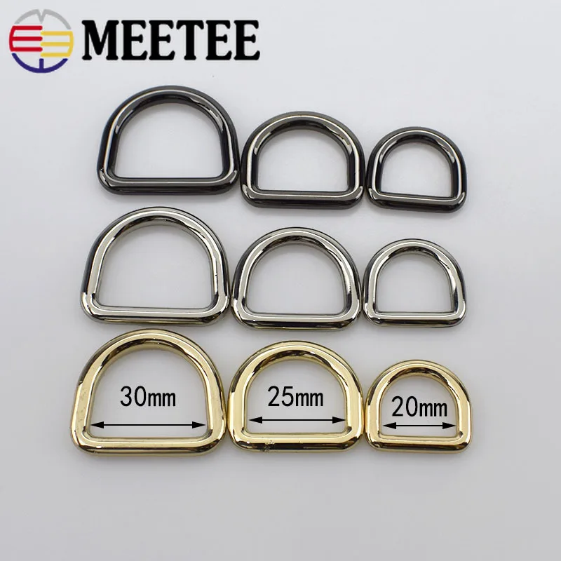 5 шт. Meetee 10-25 мм Металлические пряжки с О-образным кольцом сумки рюкзак ремень собачий воротник, тканевая лента застежка DIY Кожа ремесло аксессуары G7-3