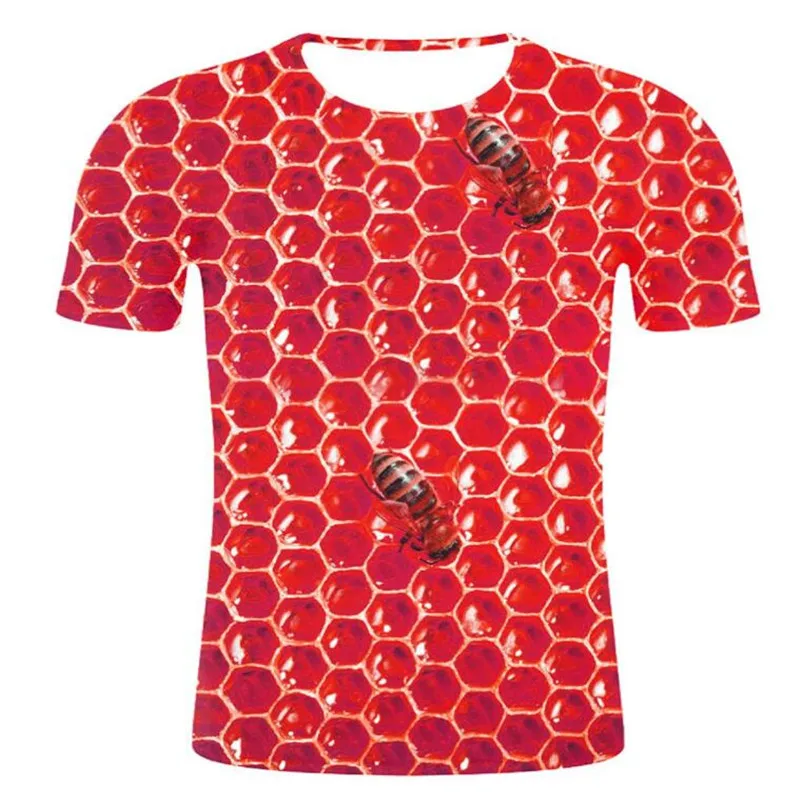 

Anime 3d Print T Shirt For Men Women Summer Fashion Streetwear Animal Bee Dj T-shirts Kids Harajuku Honey Tees Funny Homme Tops