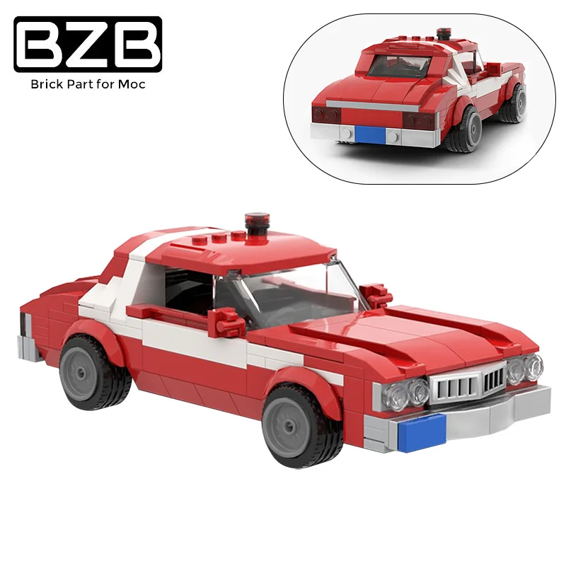 

BZB MOC 21390 Hatch Car Racing Model 1976 Classic Red White Retro Old Turin Car Building Block Decoration Kids Birthday Gift Toy