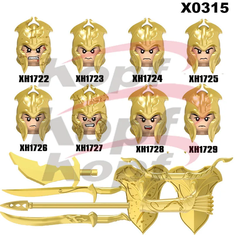 

New Single Sale Medieval Knights Group Military Elves Soldiers Figure Building Block Educational Toys For Children KT1050 X0315