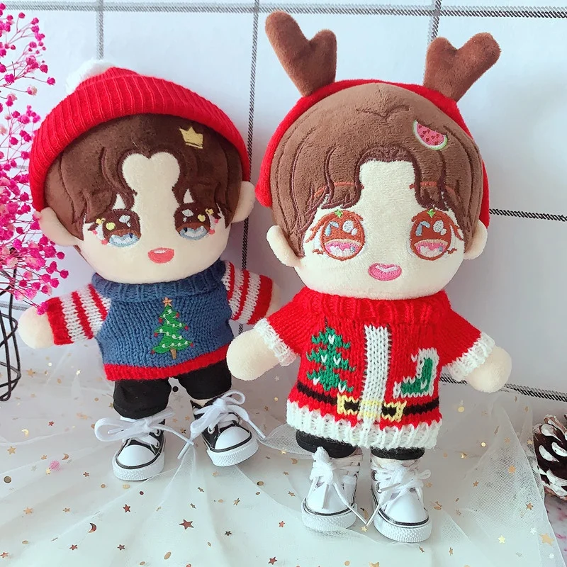 Birthday gift 20cm doll clothes Christmas tree sweater fawn sweater accessories Christmas tree clothes pants hat Puppet Wear