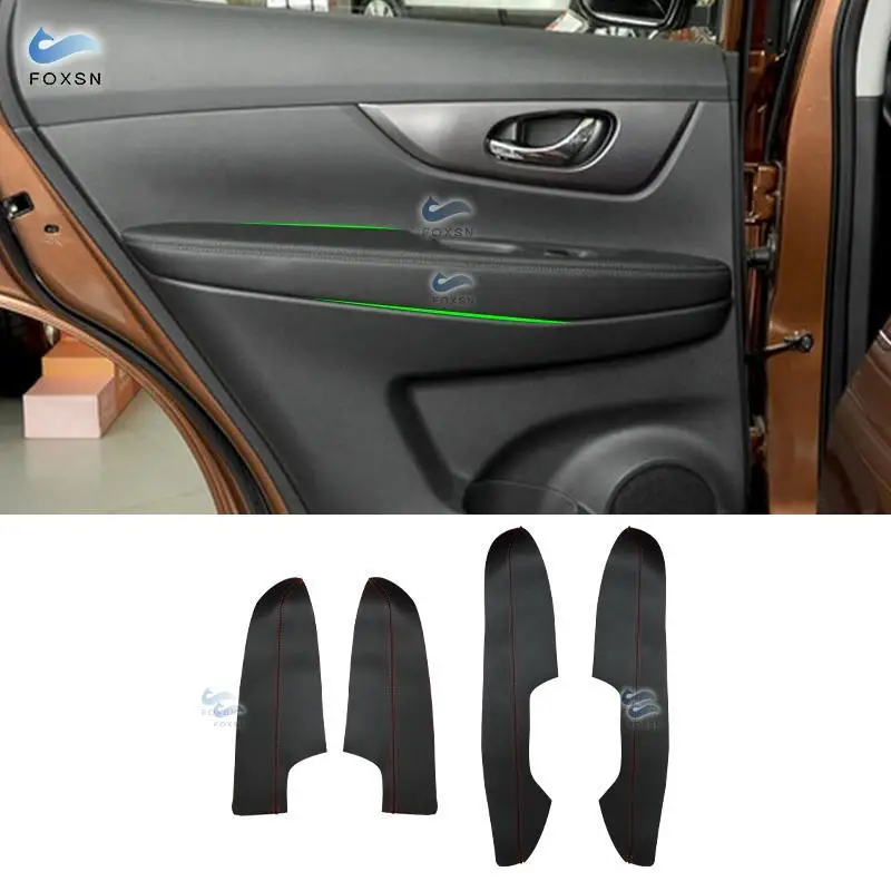 Для Nissan X-Trail Rogue 2014 2015 2016 2017 автомобильный кожаный подлокотник из микрофибры 4 шт.