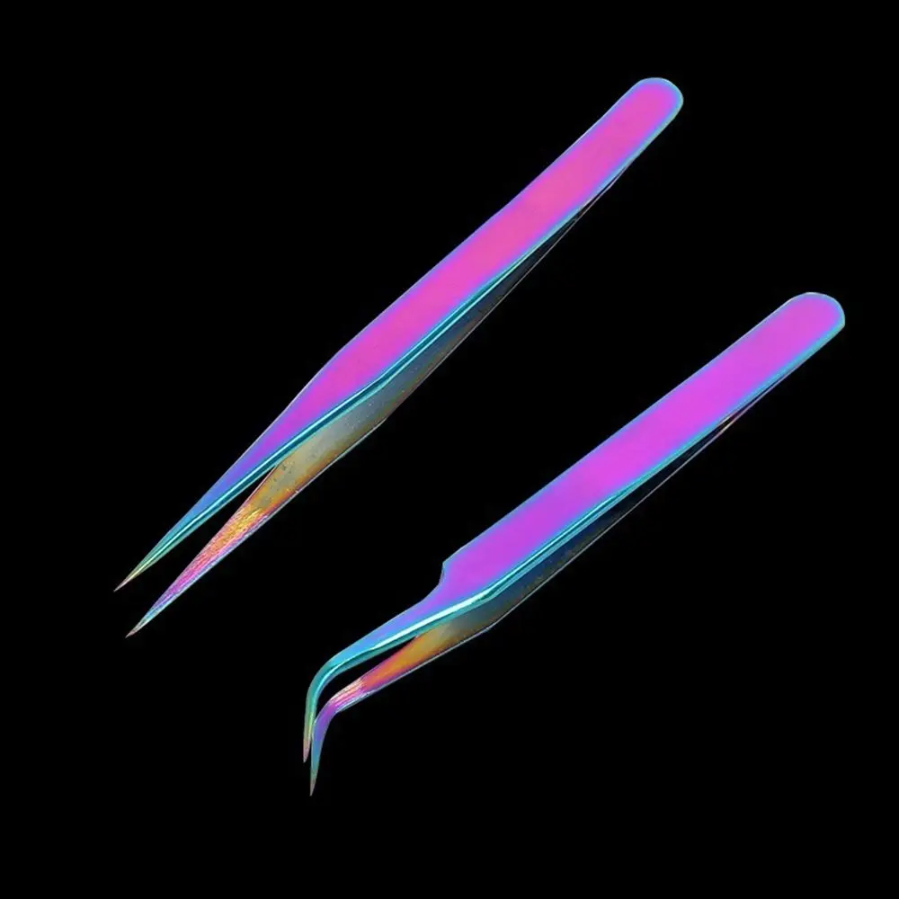 

Stainless Steel Nail Art Supplies Beauty Makeup False Eyelashes Extension Tools Clip Applicator Eye Lashes Tweezer