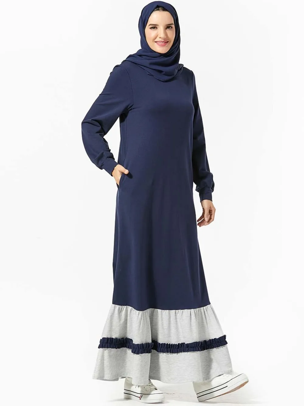 Мусульманское платье с вышивкой Рамадан мусульманское платья для Дубая женский