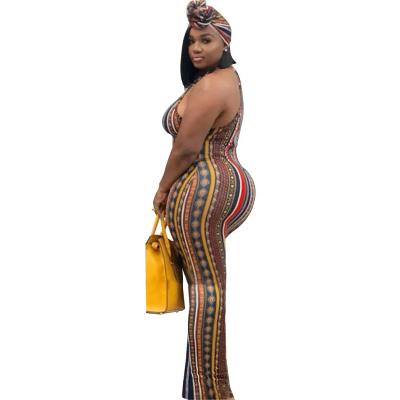 Для женщин новинка 2020 костюм в африканском стиле и сексуальное платье полоску с