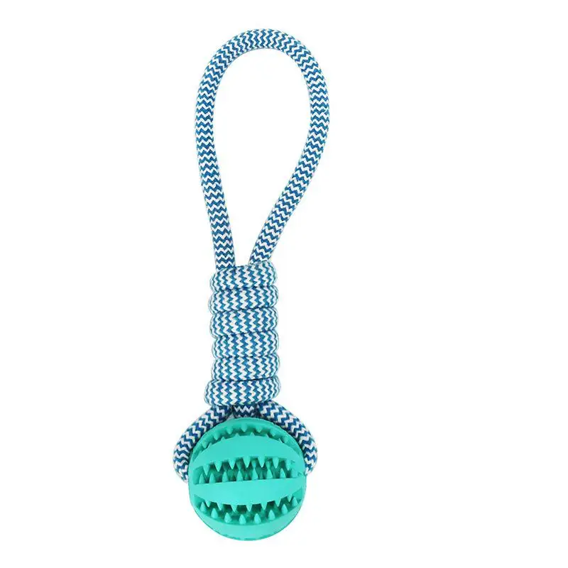 

Pet Dog Chew Toys Cotton Rope Ball Funny Interactive Elasticity Ball Dog Tooth Clean Ball Of Food Extra-tough Rubber Ball