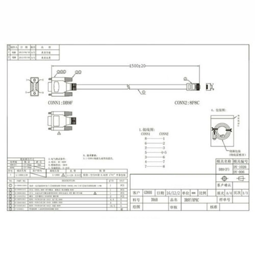 Новый 1 8 м/3 м DB9 последовательный RS232 для RJ45 Ethernet LAN Cisco консоль розетка Интернета