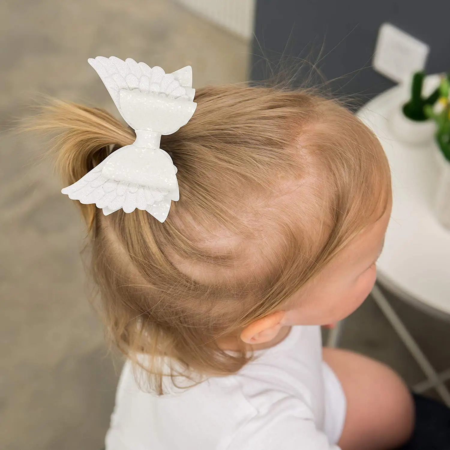 Mery Yuer Angel Wing Princess Hairgrips Glitter Hair Bows with Clips Dance Party Bow Clip Girls Hairpin Accessories | Детская одежда и